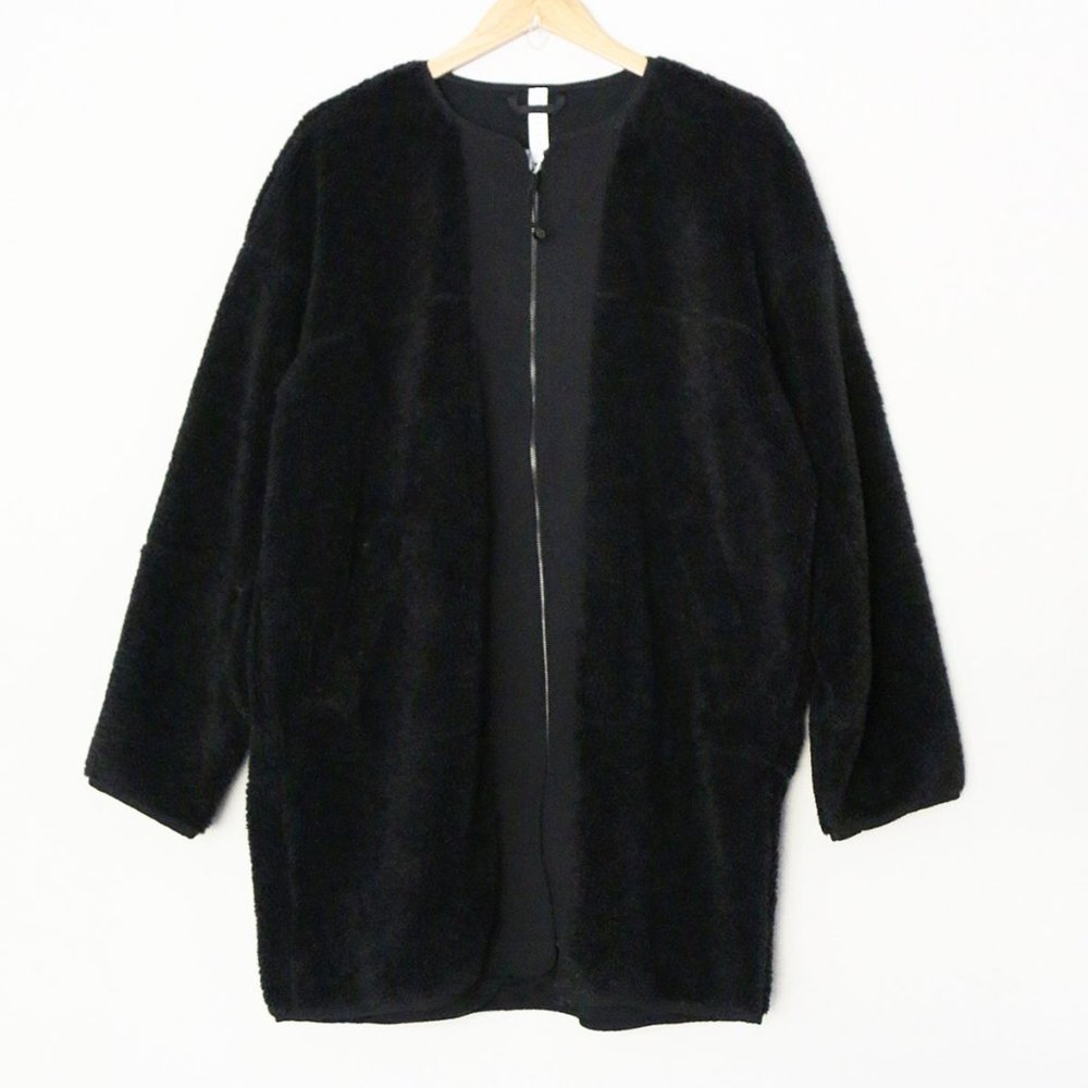 NEW Lululemon Collarless Textured Fleece Full Zip 14 Jacket Coat Longline $198 - Picture 7 of 16